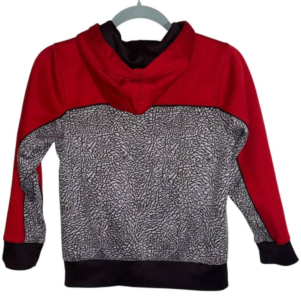 Jordan Zip Front Hoodie Therma Fit Limited Elephant Print Long Sleeve Boys 10-12